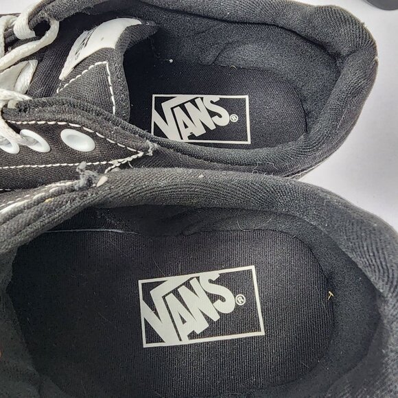 Vans Womens Size 8 Seldan Platform Low-Top Black Canvas Sneakers - Picture 9 of 12